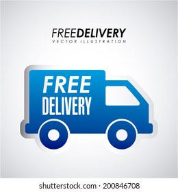 Delivery design over gray background vector illustration