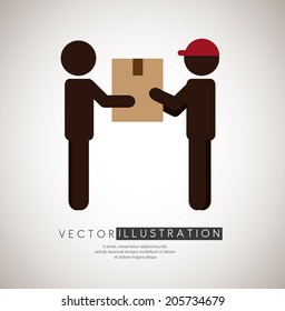 delivery design over  gray background vector illustration