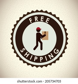 delivery design over  gray background vector illustration