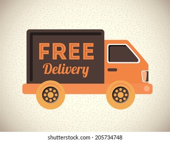 delivery design over gray  background vector illustration