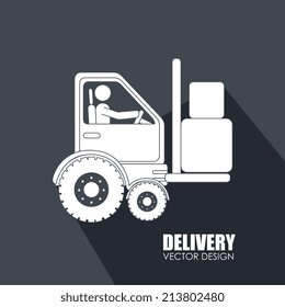 Delivery design over gray background, vector illustration