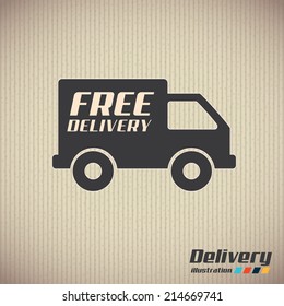 delivery design over gray background vector illustration