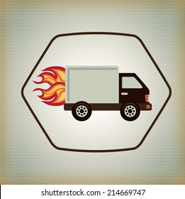 delivery design over gray background vector illustration