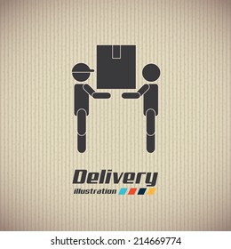 delivery design over gray background vector illustration