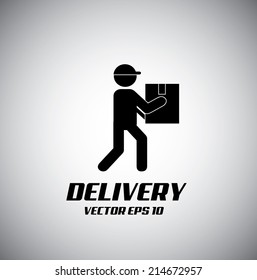 delivery design over gray background vector illustration