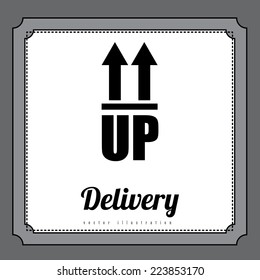 Delivery design over gray background, vector illustration