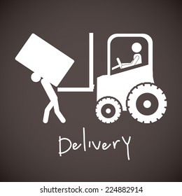 Delivery design over gray background, vector illustration