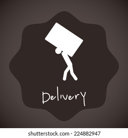 Delivery design over gray background, vector illustration
