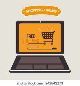 Delivery design over gray background, vector illustration.