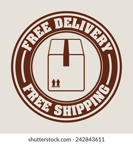 Delivery design over gray background, vector illustration.