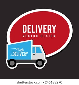 Delivery design over gray background, vector illustration.