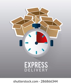 Delivery design over gray background, vector illustration.