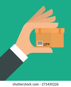 Delivery design over green background, vector illustration.
