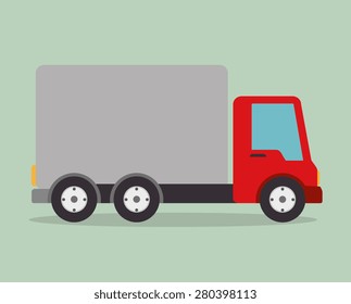 Delivery design over green background, vector illustration.