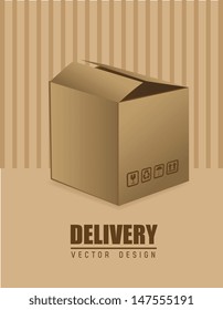 delivery design  over lineal background vector illustration 