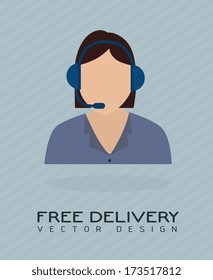 delivery design over lineal background vector illustration
