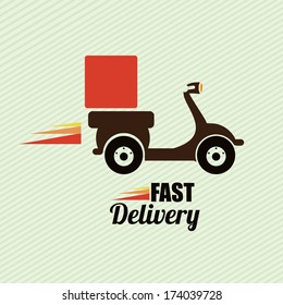 delivery design over  lineal background vector illustration