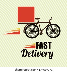 delivery design over lineal background vector illustration