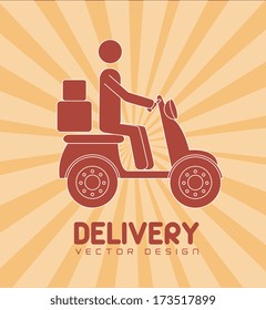 delivery design over pink background vector illustration