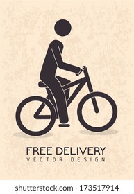 delivery design over pink background vector illustration
