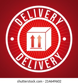 delivery design over red background vector illustration delivery design over red background vector illustration