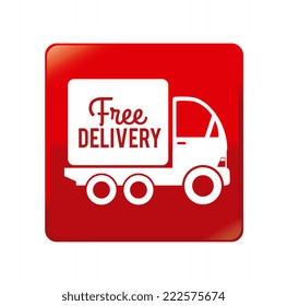 Delivery design over red background, vector illustration Delivery design over red background, vector illustration