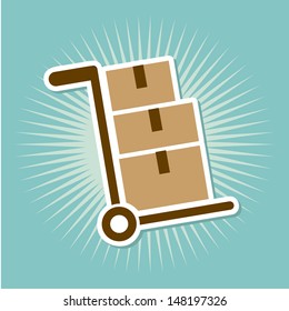 delivery design over vintage background vector illustration