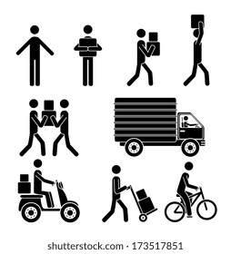 delivery design over white background vector illustration