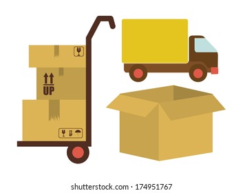 delivery design over  white background vector illustration