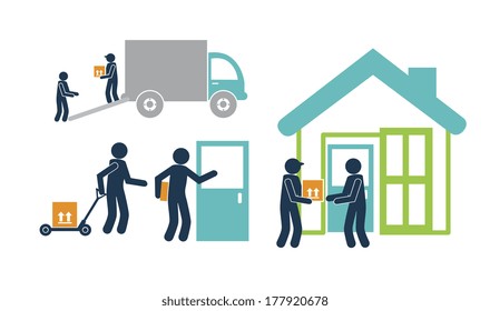 delivery design over  white background vector illustration