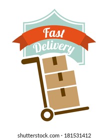 delivery design over white background vector illustration
