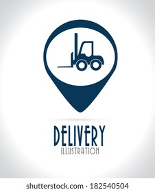 Delivery design over white background, vector illustration