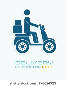 Delivery design over white background, vector illustration