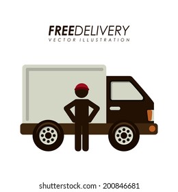 Delivery design over white background vector illustration