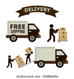 Delivery design over white background vector illustration