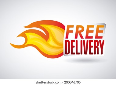 Delivery design over white background vector illustration