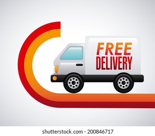 Delivery design over white background vector illustration