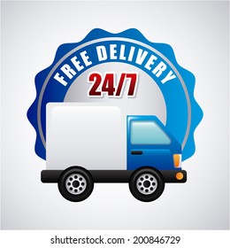 Delivery design over white background vector illustration