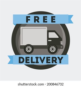Delivery design over white background vector illustration Delivery design over white background vector illustration