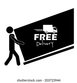 Delivery design over white background, vector illustration