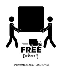 Delivery design over white background, vector illustration