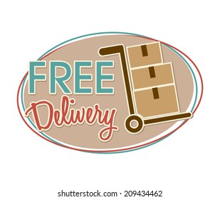 delivery design over white background vector illustration