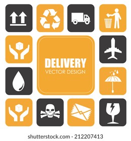 Delivery design over white background, vector illustration