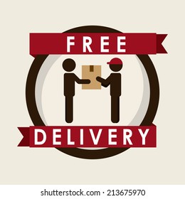 delivery design over  white background vector illustration
