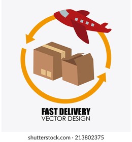 Delivery design over white background, vector illustration