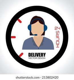 Delivery design over white background, vector illustration