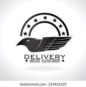 Delivery design over white background, vector illustration