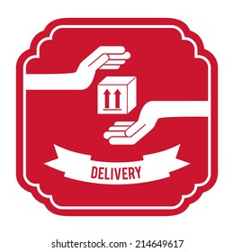 delivery design over white background vector illustration