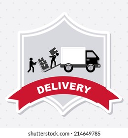 delivery design over white background vector illustration