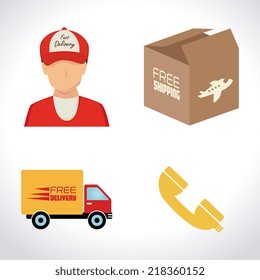 Delivery design over white background, vector illustration